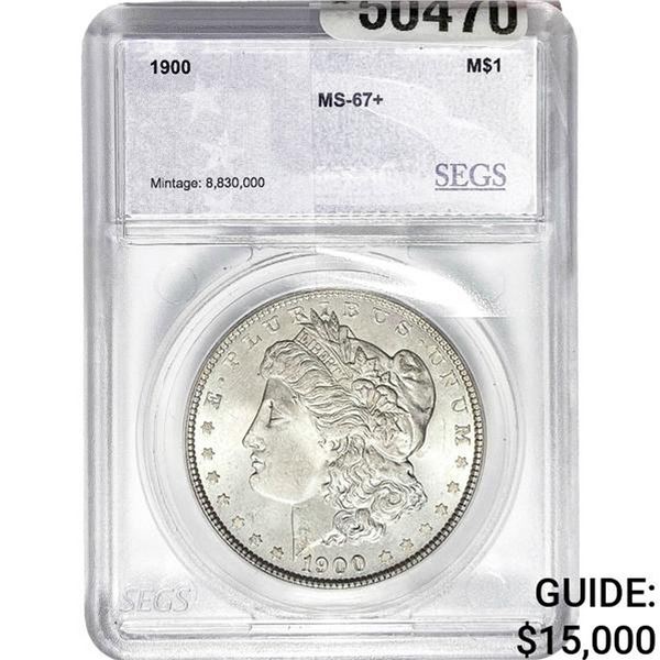 1900 Morgan Silver Dollar SEGS MS67+