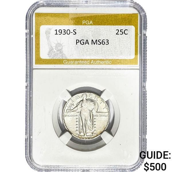 1930-S Standing Liberty Quarter PGA MS63