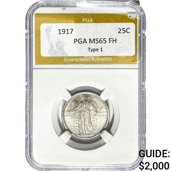 1917 Standing Liberty Quarter PGA MS65 FH TY1