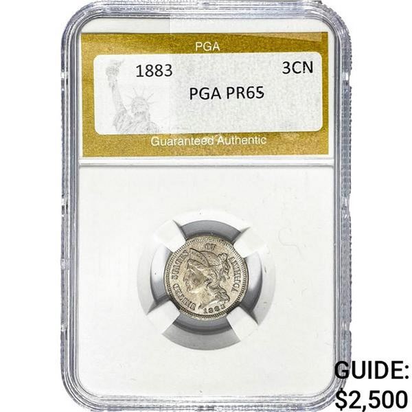 1883 Nickel Three Cent PGA PR65