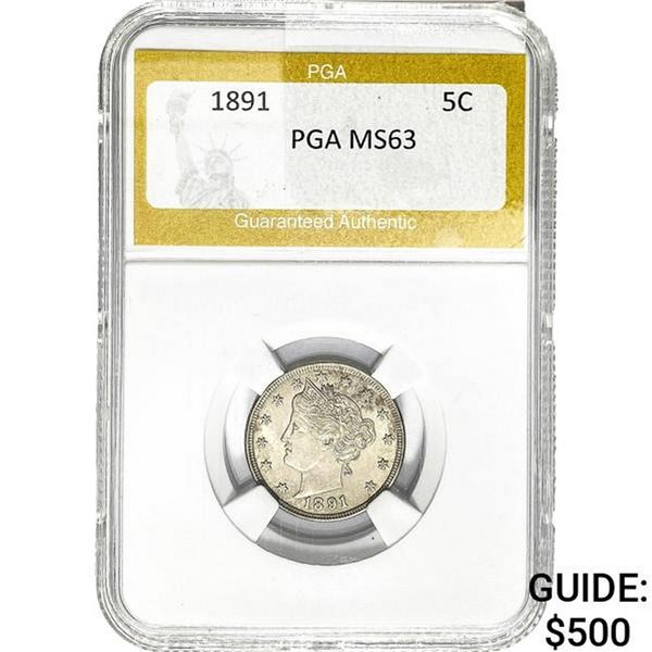 1891 Liberty Victory Nickel PGA MS63