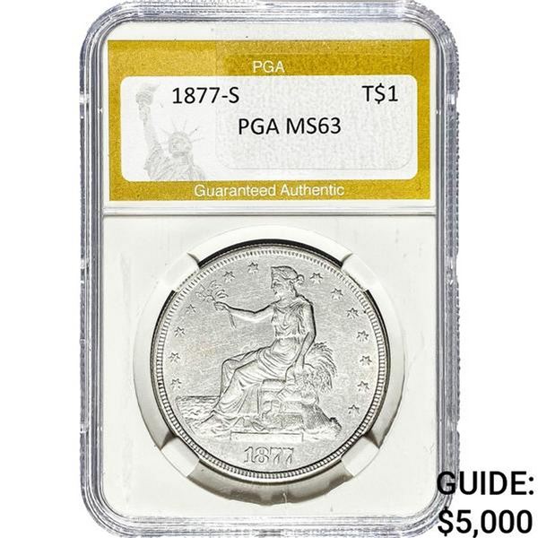 1877-S Silver Trade Dollar PGA MS63