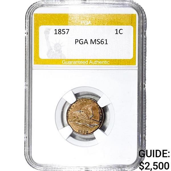 1857 Flying Eagle Cent PGA MS61