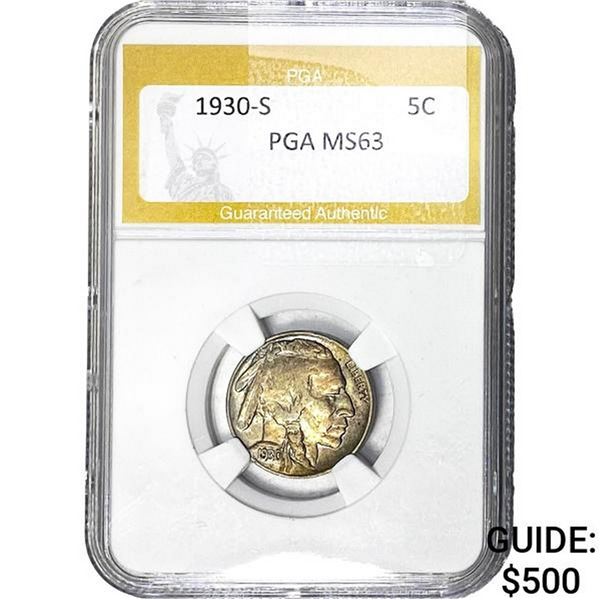 1930-S Buffalo Nickel PGA MS63