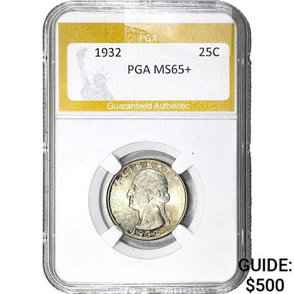 1932 Washington Silver Quarter PGA MS65+
