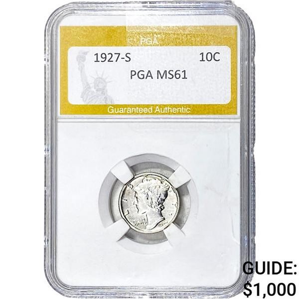 1927-S Mercury Silver Dime PGA MS61