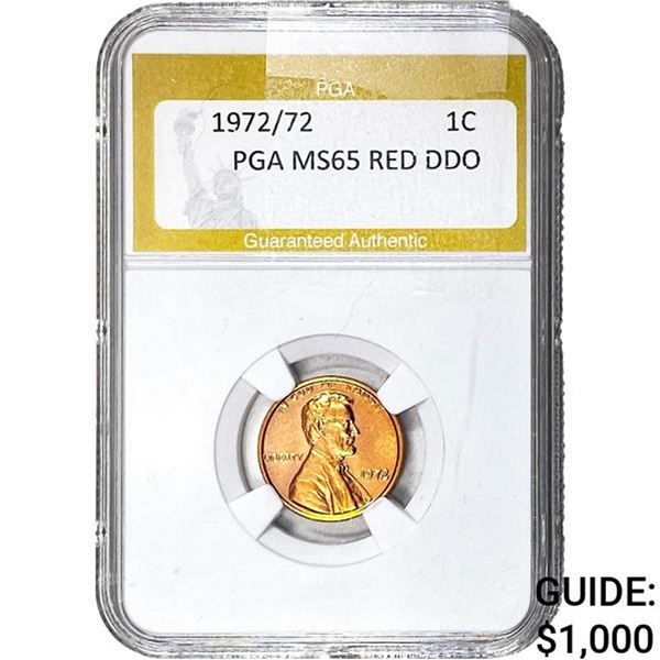 1972/72 Lincoln Memorial Cent PGA MS65 Red DDO