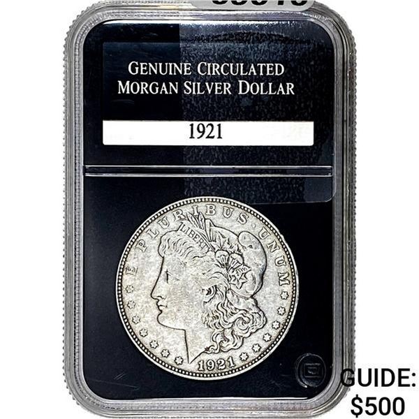 1921-D Morgan Silver Dollar PCS  Genuine Circulated