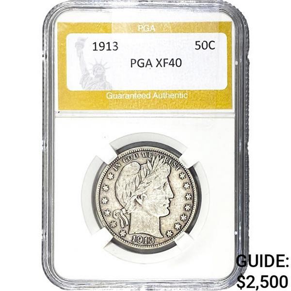 1913 Barber Half Dollar PGA XF40