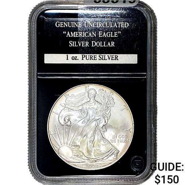 2008 Silver Eagle PCS  Genuine Uncirculated
