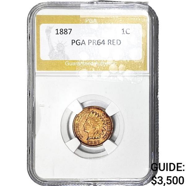 1887 Indian Head Cent PGA PR64 Red