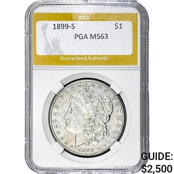 1899-S Morgan Silver Dollar PGA MS63