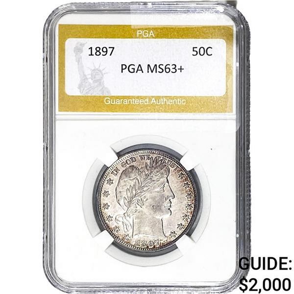 1897 Barber Half Dollar PGA MS63+