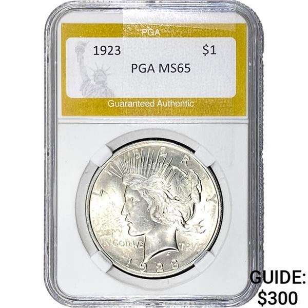 1923 Silver Peace Dollar PGA MS65