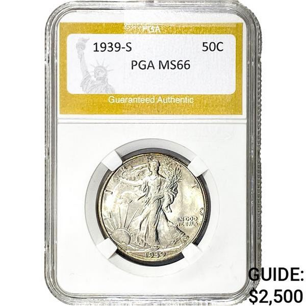 1939-S Walking Liberty Half Dollar PGA MS66