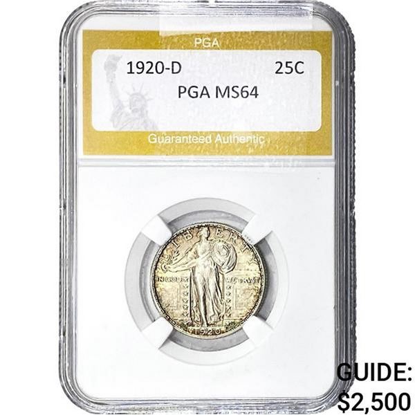 1920-D Standing Liberty Quarter PGA MS64