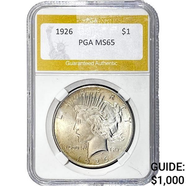 1926-D Silver Peace Dollar PGA MS65