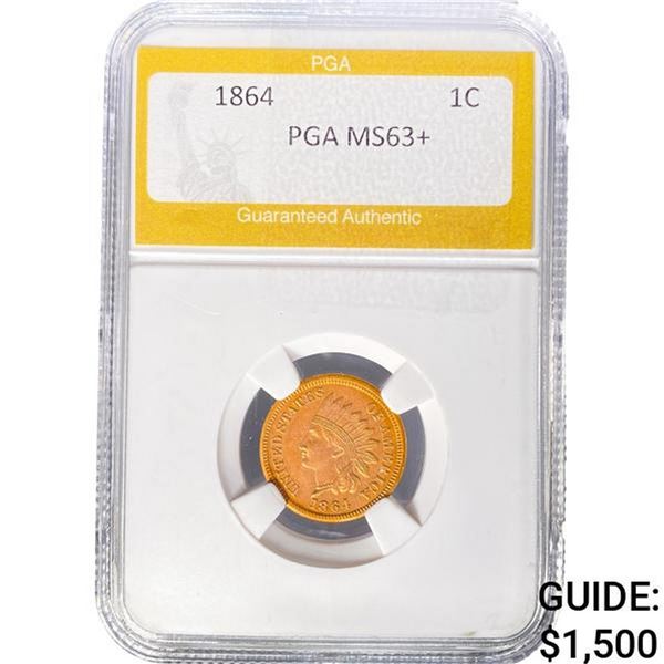 1864 Indian Head Cent PGA MS63+