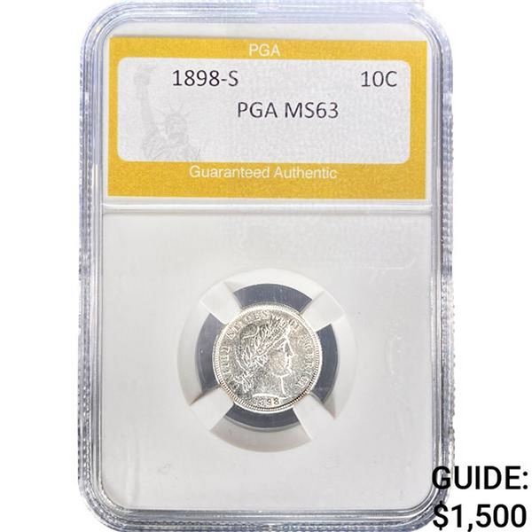 1898-S Barber Dime PGA MS63