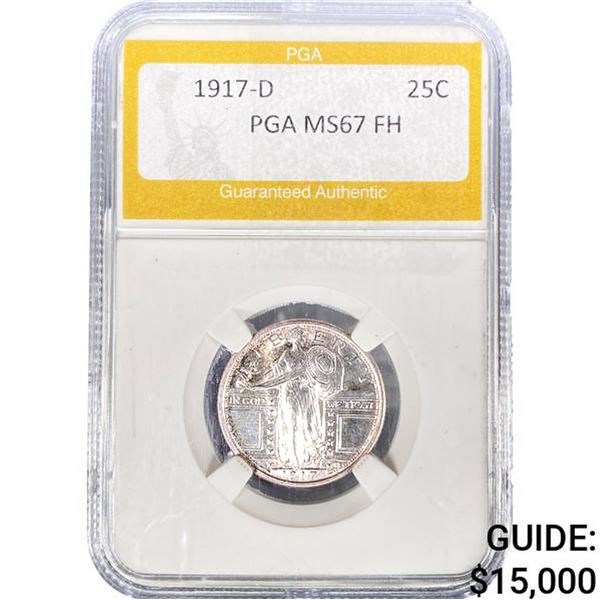 1917-D Standing Liberty Quarter PGA MS67 FH