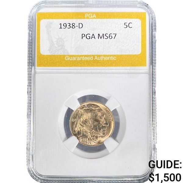 1938-D Buffalo Nickel PGA MS67