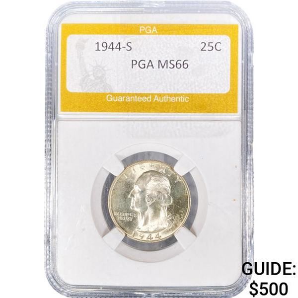 1944-S Washington Silver Quarter PGA MS66