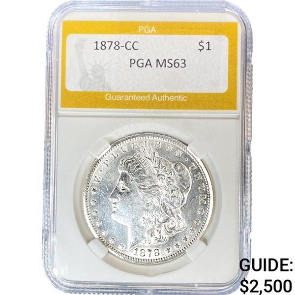 1878-CC Morgan Silver Dollar PGA MS63