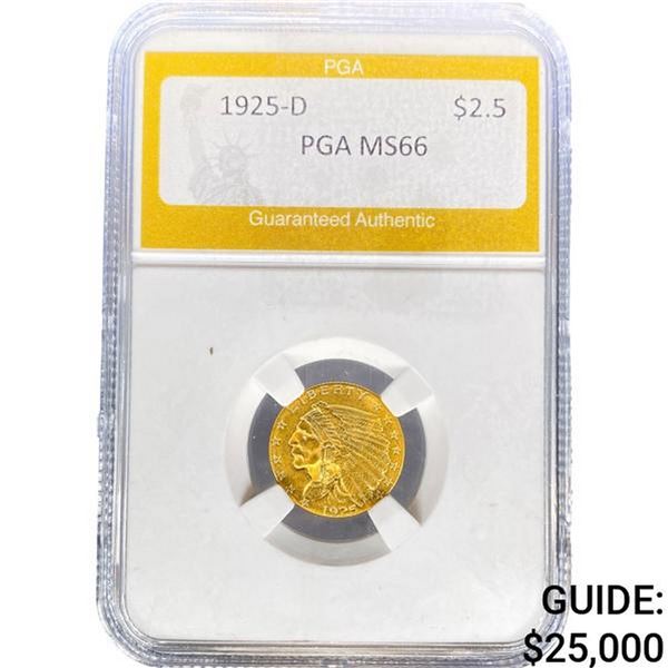 1925-D $2.50 Gold Quarter Eagle PGA MS66