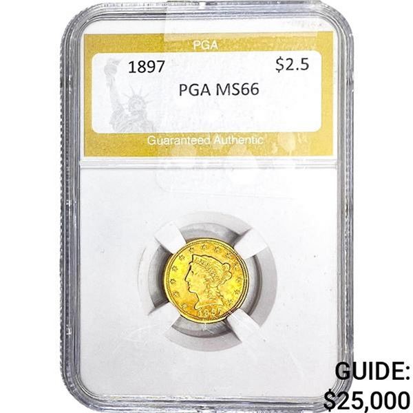 1897 $2.50 Gold Quarter Eagle PGA MS66