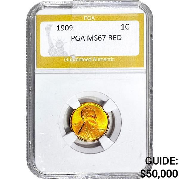 1909 Wheat Cent PGA MS67 Red