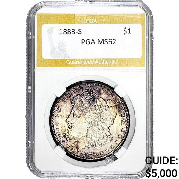 1883-S Morgan Silver Dollar PGA MS62