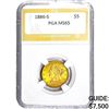 Image 1 : 1886-S $5 Gold Half Eagle PGA MS65