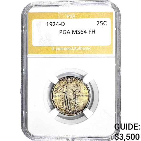 1924-D Standing Liberty Quarter PGA MS64 FH