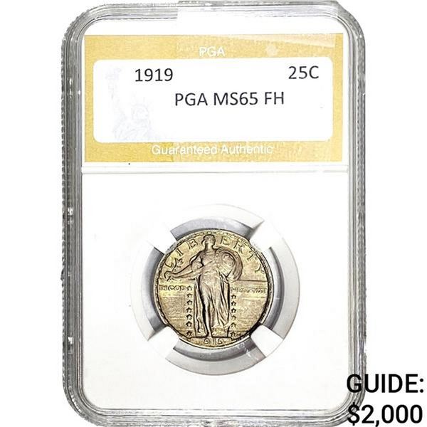 1919 Standing Liberty Quarter PGA MS65 FH