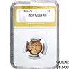 Image 1 : 1916-D Wheat Cent PGA MS64 RB