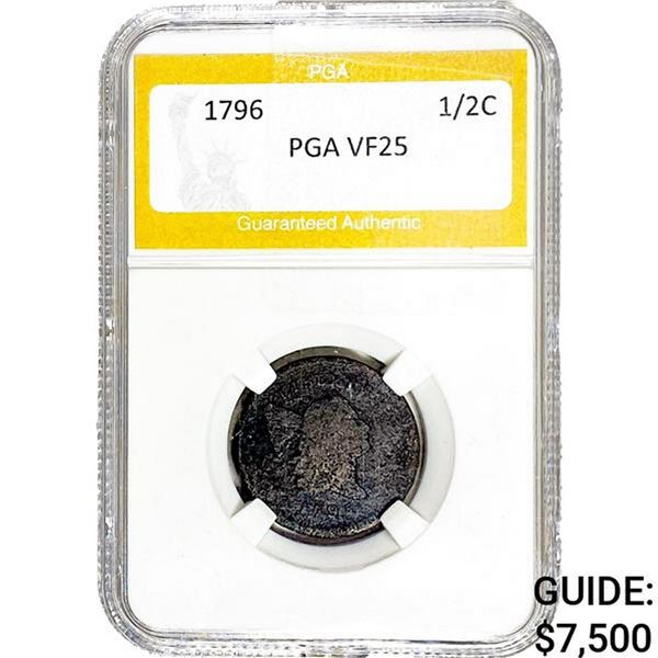 1796 Liberty Cap Half Cent PGA VF25