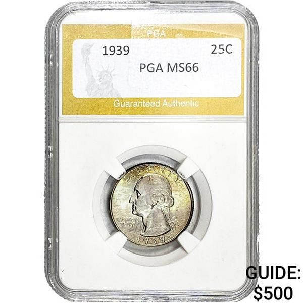 1939 Washington Silver Quarter PGA MS66