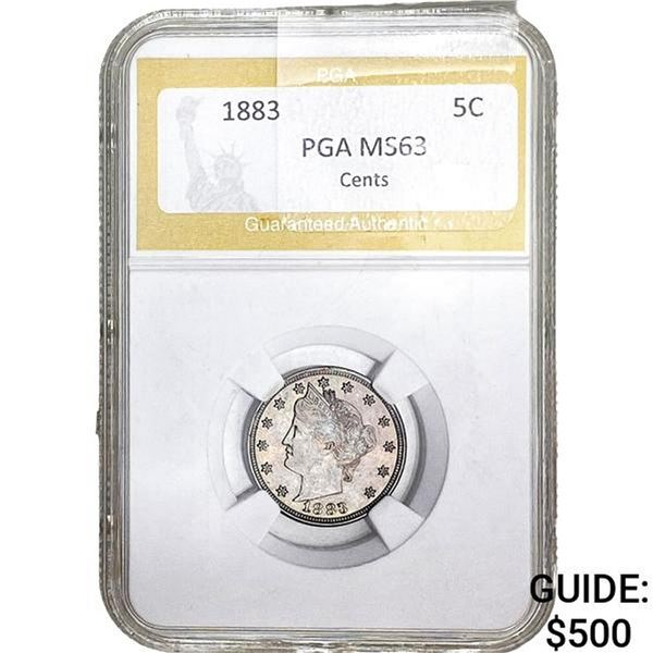 1883 Liberty Victory Nickel PGA MS63 Cents