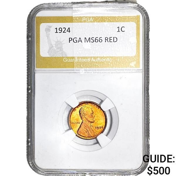 1924 Wheat Cent PGA MS66 Red