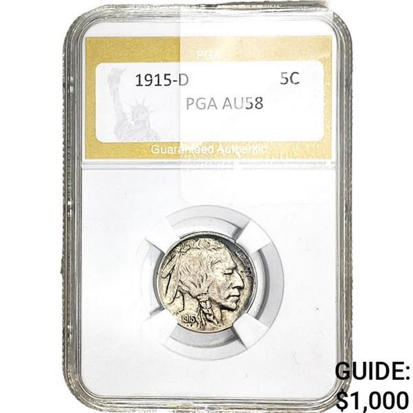 1915-D Buffalo Nickel PGA AU58