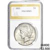 Image 1 : 1921 Silver Peace Dollar PGA MS65