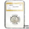 Image 1 : 1859-O Seated Liberty Quarter PGA MS60