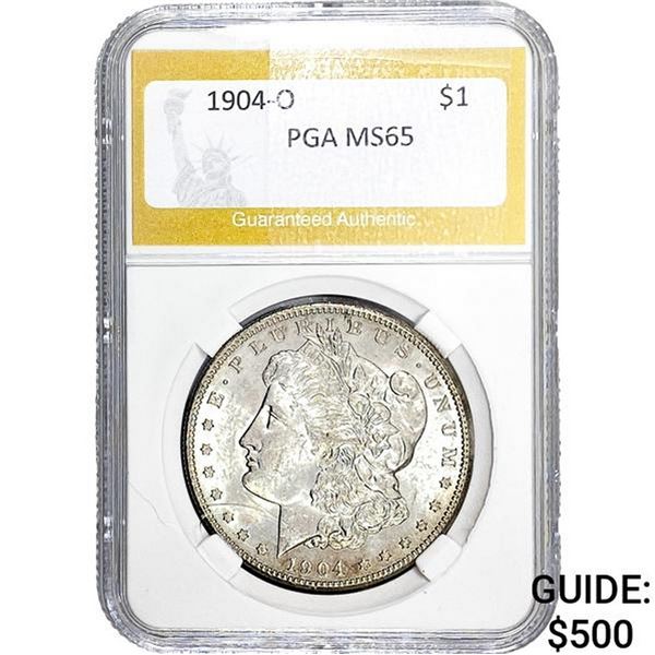 1904-O Morgan Silver Dollar PGA MS65