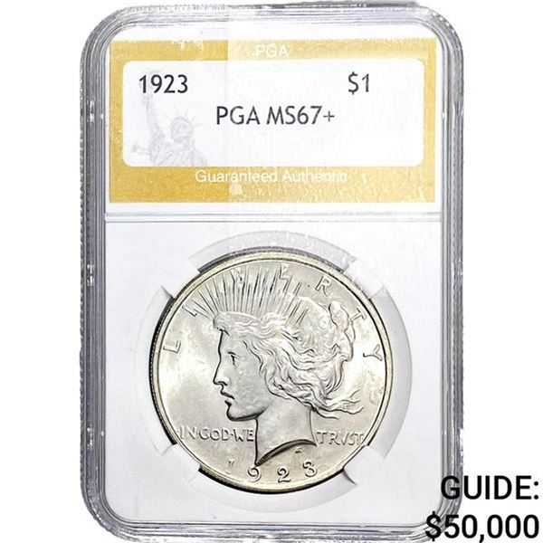 1923 Silver Peace Dollar PGA MS67+