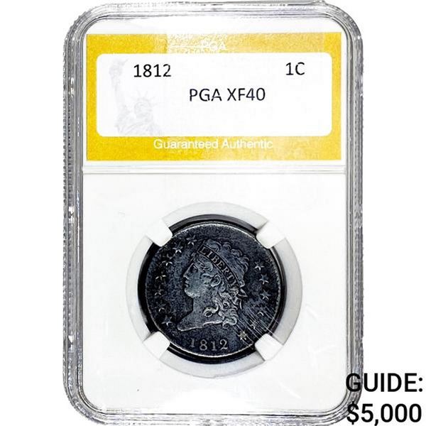 1812 Classic Head Large Cent PGA XF40