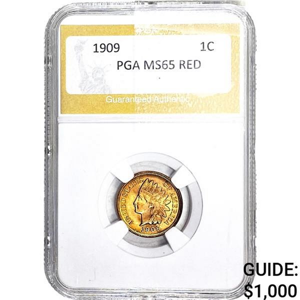 1909 Indian Head Cent PGA MS65 Red