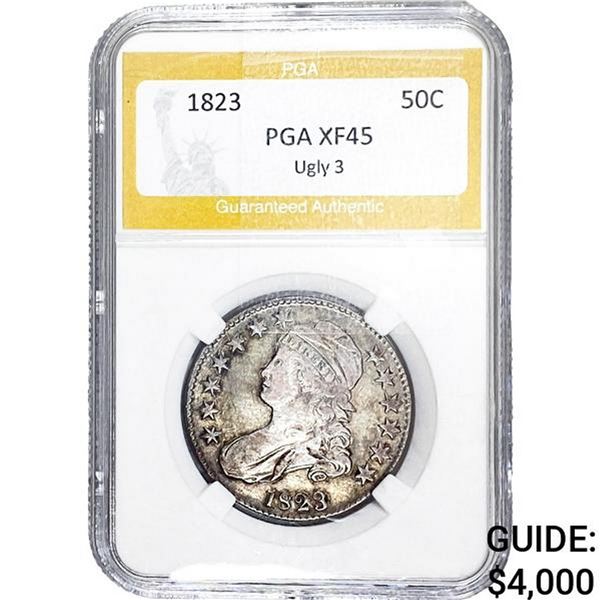 1823 Capped Bust Half Dollar PGA XF45 Ugly 3