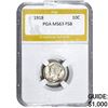 Image 1 : 1918 Mercury Silver Dime PGA MS63 FSB
