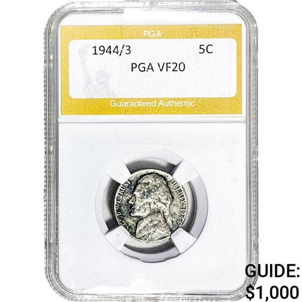 1944/3 Buffalo Nickel PGA VF20