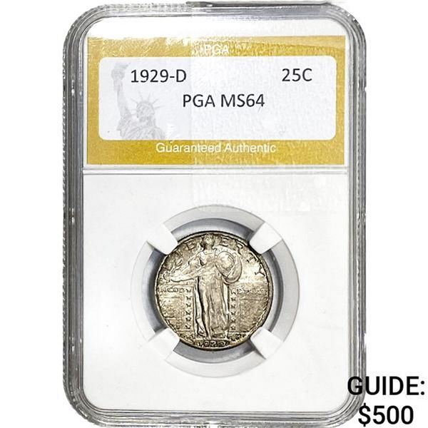 1929-D Standing Liberty Quarter PGA MS64